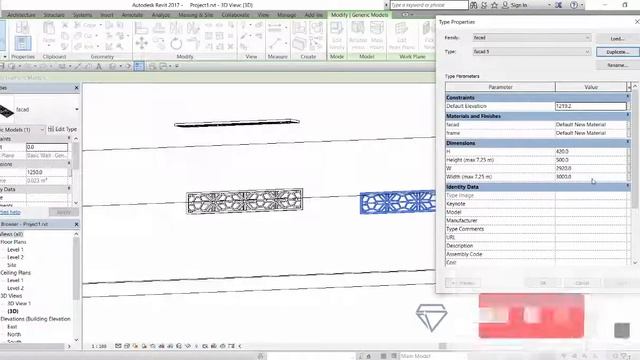 Arabic Style Panel - Download Revit Families (فاميلي ريفيت لوح زخرفة عربية) смотреть онлайн