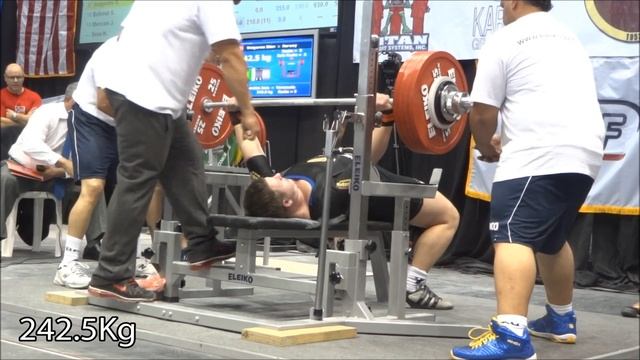 Stian Walgermo - 927.5kg total @ -105 - 5th place IPF Worlds Championships 2012 смотреть онлайн