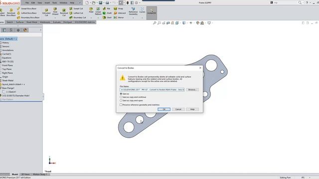 What's New in SOLIDWORKS 2017 Part 6: Convert to Bodies смотреть онлайн