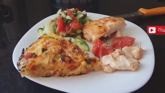 Капустный пирог на сковороде — БЕЗ МУКИ и вкусно! 🥬🥧 смотреть онлайн