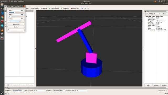 ROS rviz robot eezybootarm MK1 urdf visualization смотреть онлайн