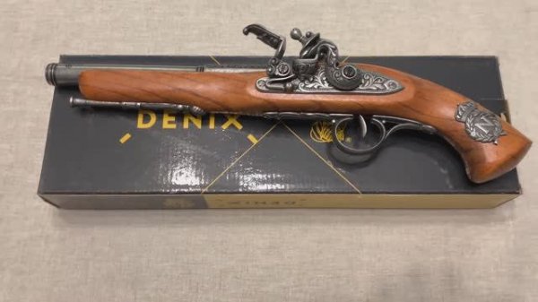 Пистолет кремневый для левшей Франция XVIII в, Flintlock pistol (left-handed), Denix 1127/G