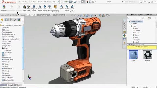 Solid works Render Photo View 360 смотреть онлайн