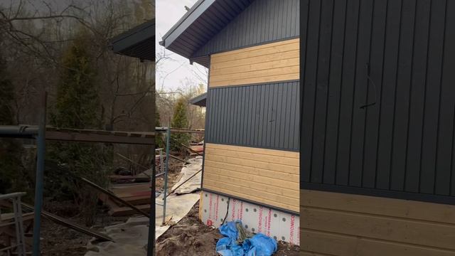 Фасад дома из скандинавской доски😌 смотреть онлайн