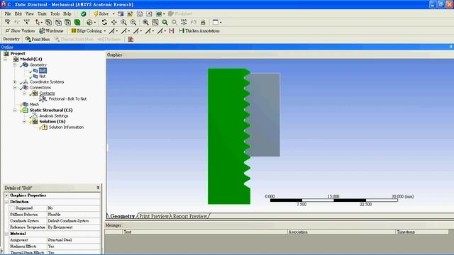 Ansys Tutorial for beginners: Threaded Bolt and Nut смотреть онлайн