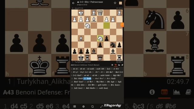 ВЫИГРАВАЕМ 2230 Черными  1.d4-c5 ПОЛНЫЙ РАЗГРОМ #шахматы