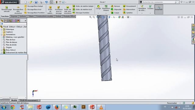 drill with solidworks 2014 (foret de perçage avec solidworks) tutorial смотреть онлайн