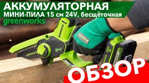 Обзор аккумуляторной мини-пилы Greenworks 24V GD24CSMNX: почему она так популярна?
