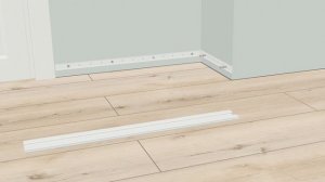 Монтаж плинтуса Идеал Дюра при помощи крепежа для плинтуса ИзиФикс