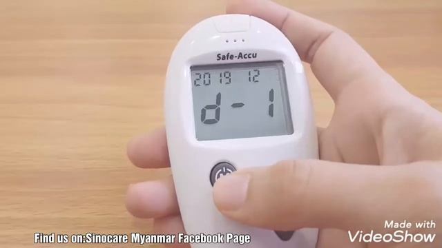 Sinocare Safe Accu Glucometer ရဲ့ Date & Time ချိန်ပုံ