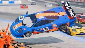 ФАТАЛЬНЫЕ аварии во время ЧЕМПИОНАТА мира по езде на бибиках #4  BeamNG Drive