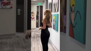 Marie Dee Walks _ Modeling Black Jumpsuit At The Office 🖤