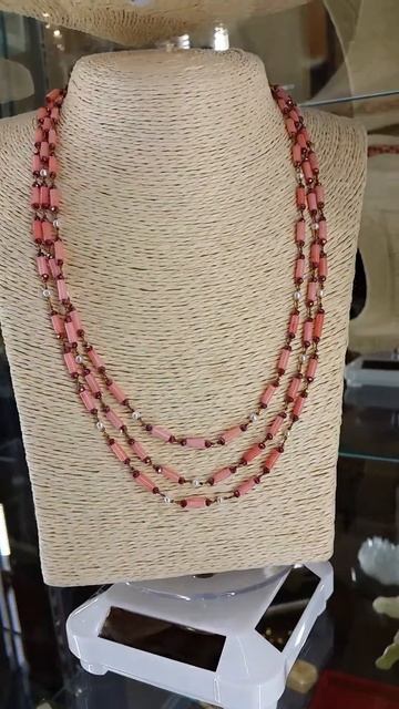 Бусы с кораллом и жемчугом бренд "AIDA" смотреть онлайн