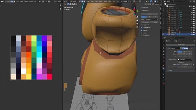 Modeling a Lowpoly Robot in Blender - Timelapse смотреть онлайн