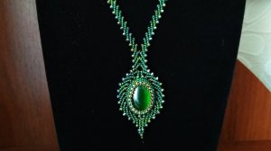 Украшение. Оплетение кабошона бисером