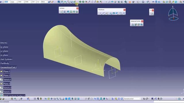 Shape Design / Composite Design / Multi_Sections -CATIA V5 - CATIALOG смотреть онлайн