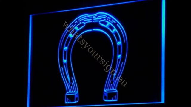 Horseshoe - LED neon light sign display смотреть онлайн