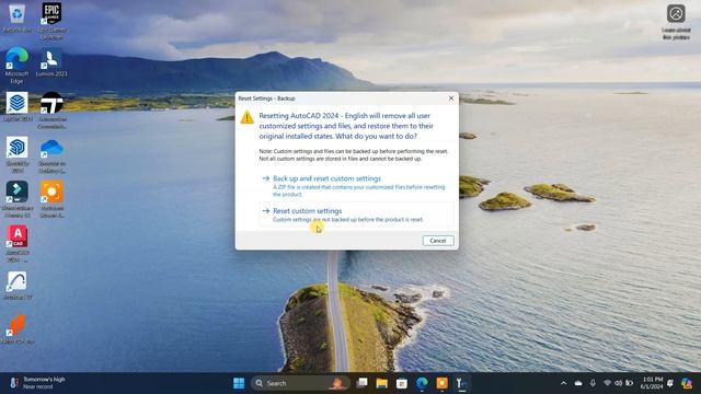 Cara Mengembalikan Autocad Ke Pengaturan Awal || Reset Setting To Default AutoCad di Windows 11 || смотреть онлайн
