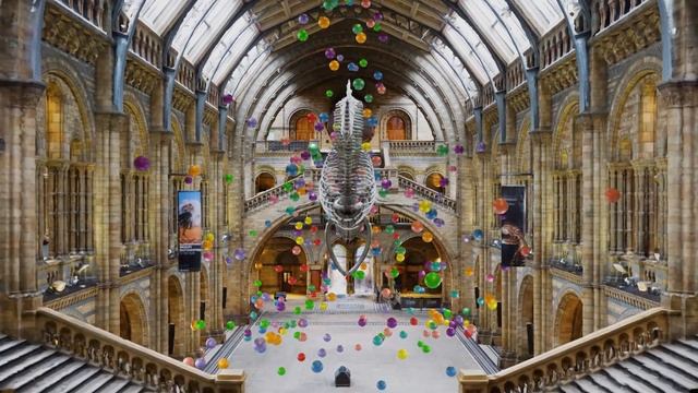 Bouncing Colored balls on the Museum / Blender Animation смотреть онлайн