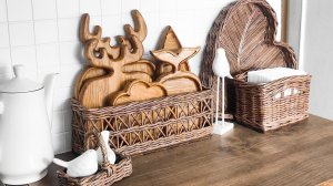 Корзина из бумажной лозы