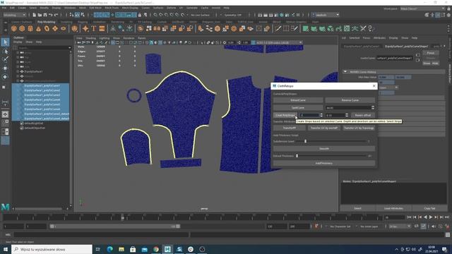 Maya Cloth Retopology Tool.Sript for Marvelous Designer pattern - progress смотреть онлайн