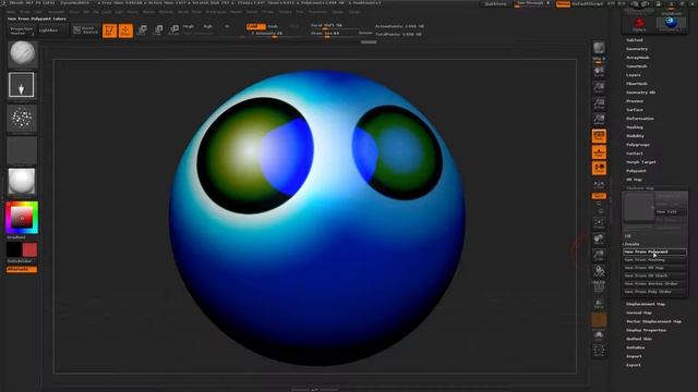 Zbrush4R7 ZApplink Displacement Map смотреть онлайн
