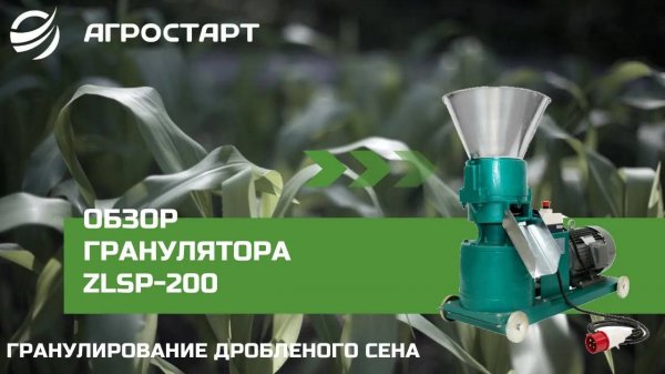 Обзор гранулятора ZLSP-200. Гранулирование дробленого сена. Агростарт.