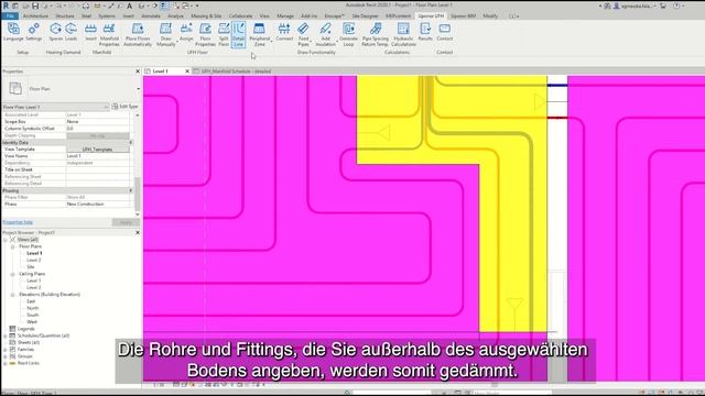 Hinzufügen von Rohrdämmung | Uponor UFH Revit Plug-in смотреть онлайн