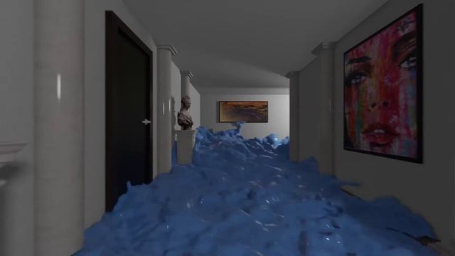 Flooded Corridor - Blender Fluid Simulation смотреть онлайн