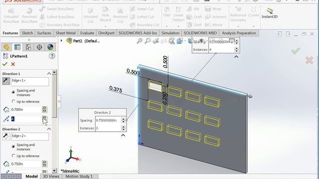 Solidworks Linear And Circular Feature Patterning смотреть онлайн