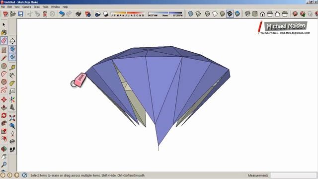 How to model a DIAMOND - SketchUp смотреть онлайн