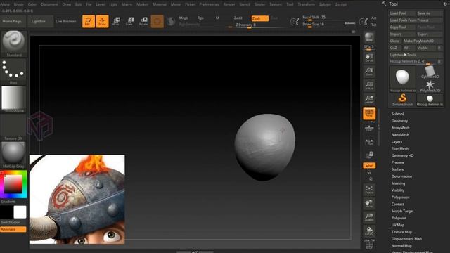 Zbrush: How to do metal Sculpt in ZBrush. смотреть онлайн