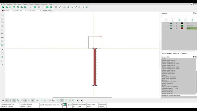 How To Mirror an Object In Librecad - LIBRECAD TUTORIAL смотреть онлайн