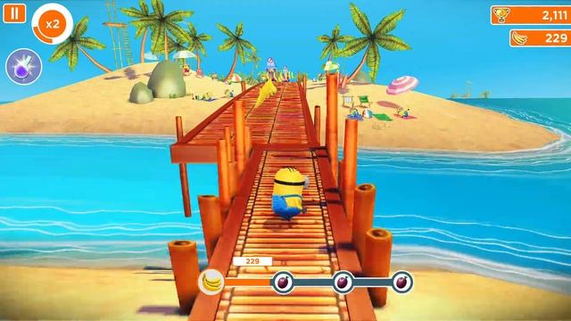 Minions Rush Banana I Level 20 Minion Beach I Collect 650 Bananas смотреть онлайн