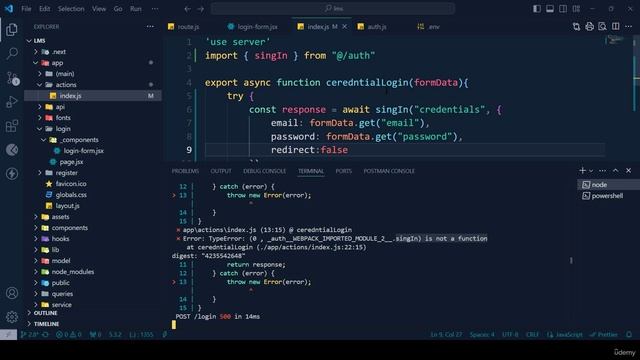 54 -Login Logout Instructor and Student with Next Auth Part 3 смотреть онлайн