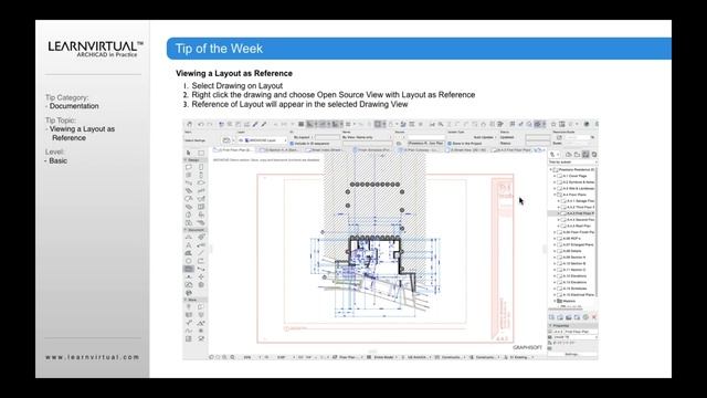 Viewing a Layout as Reference in ARCHICAD смотреть онлайн