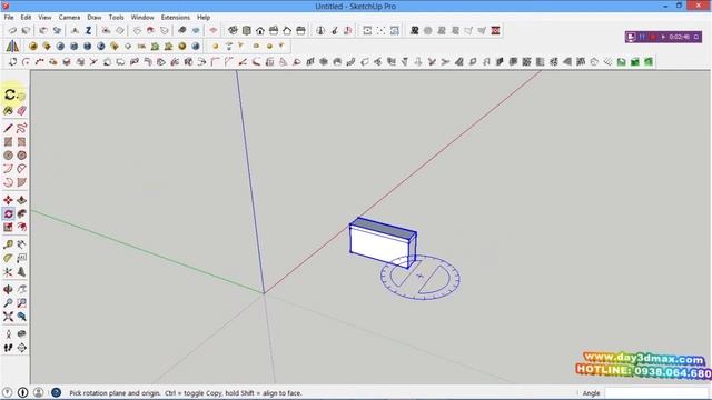 Học 3d sketchup 19 Hướng dẫn sử dụng lệnh Rotate learning sketchup study 3d how to use rotate смотреть онлайн