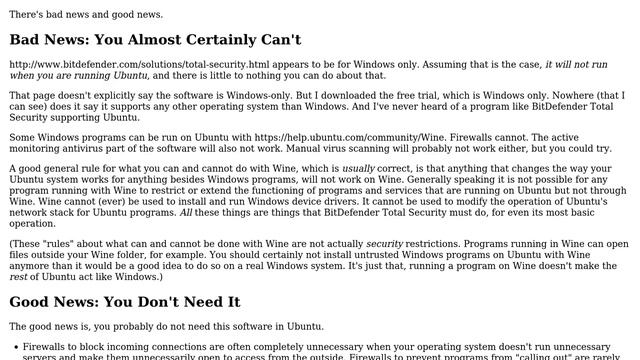 I'm still on windows 8, will my Firewall (bitdefender total security) still function on ubuntu... смотреть онлайн