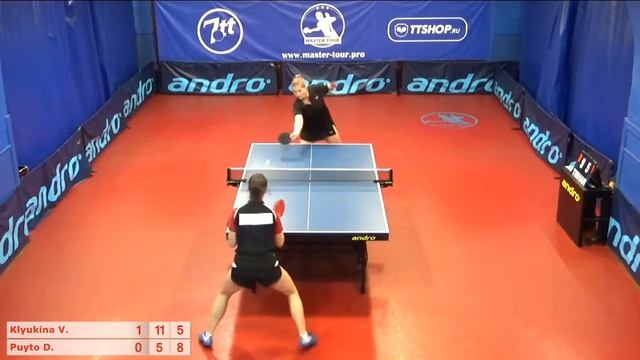 Настольный теннис матч 040719 3 Клюкина Виктория Пуйто Дарья смотреть онлайн
