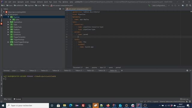 Demo IntelliJ Tekton YAML смотреть онлайн