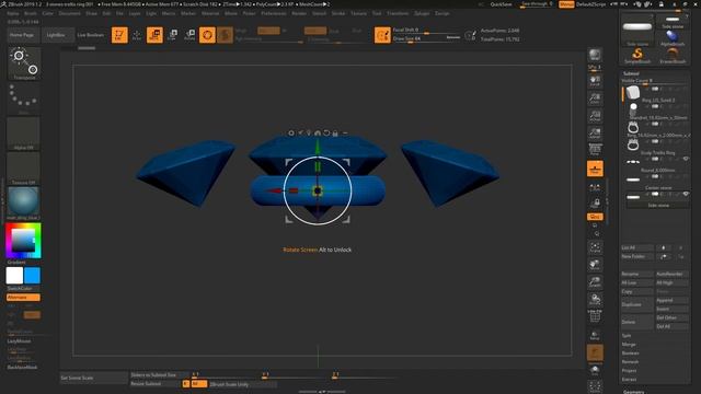 How to Duplicate Gallery Setting for Jewelry in Zbrush смотреть онлайн