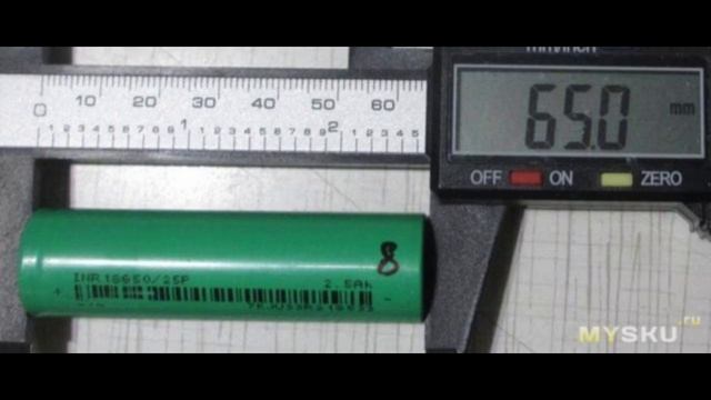 INR18650/25p - высокотоковые аккумуляторы типоразмера 18650 честно китайского происхождения