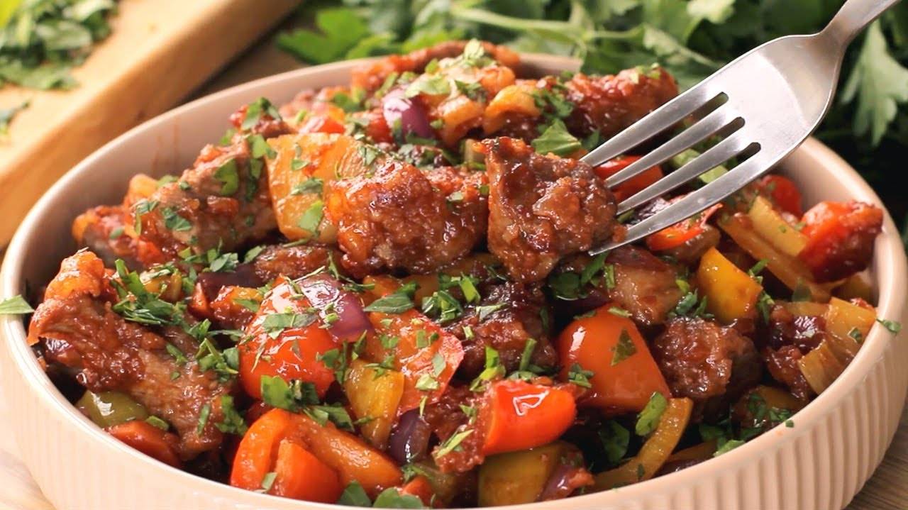 Такую говядину в кисло-сладком соусе подают в лучших ресторанах Китая! Мягкое мясо по-китайски! смотреть онлайн