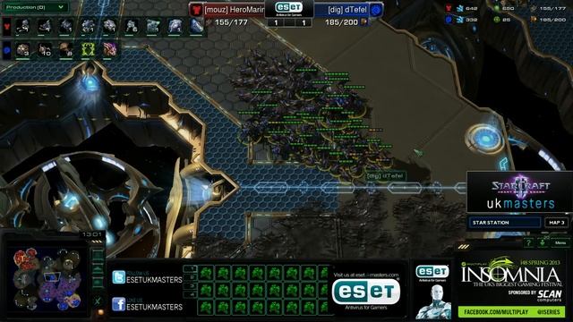 [T] HeroMarine vs [Z] Tefel - ESET UK Masters Season 1 Grand Finals Game 3 of 3 смотреть онлайн
