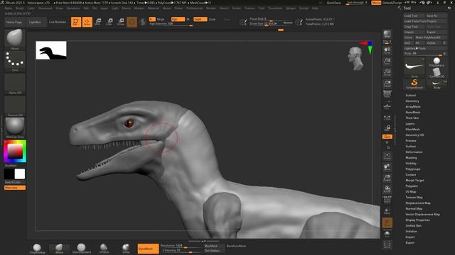 How To Sculpt Blue From Jurassic World | ZBrush Sculpting Timelapse смотреть онлайн