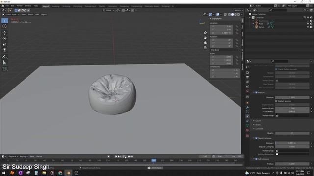 Bean Bag 3D in Blender смотреть онлайн
