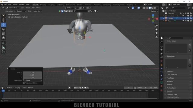 Attach Objects and Cloth Simulation to Animated Character | Blender tutorial смотреть онлайн