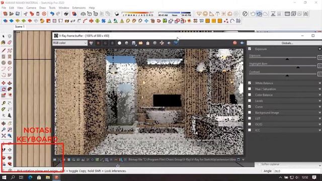 Mengatur Cahaya Dalam Ruangan | Sketchup Vray Next Interior | Adjust the light in the room смотреть онлайн