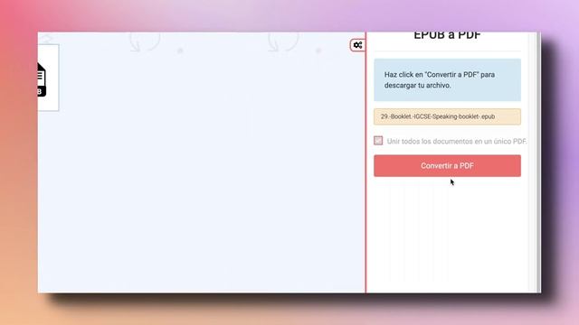 Cómo CONVERTIR EPUB en PDF online | De EBOOK a FORMATO PDF смотреть онлайн