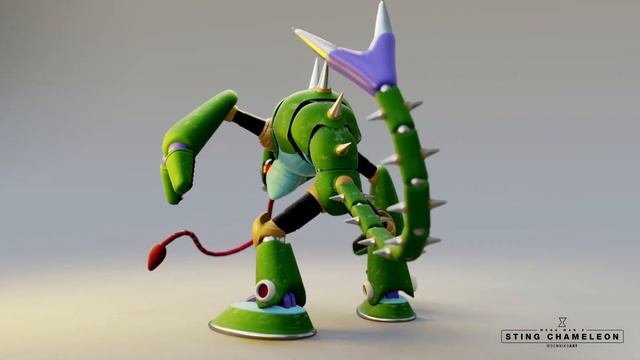 3D STING CHAMELEON - Character 360° View 🦎 - made in Blender смотреть онлайн